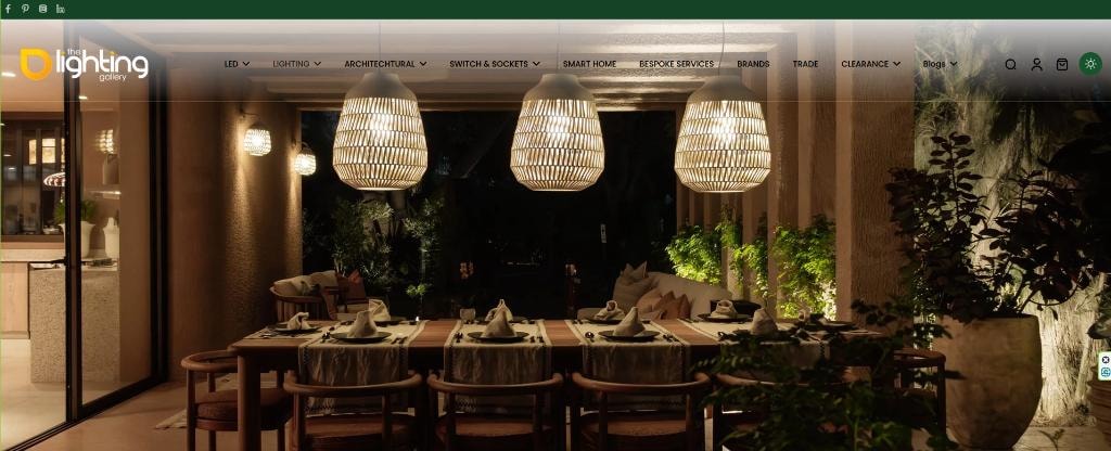 The Lighting Gallery website